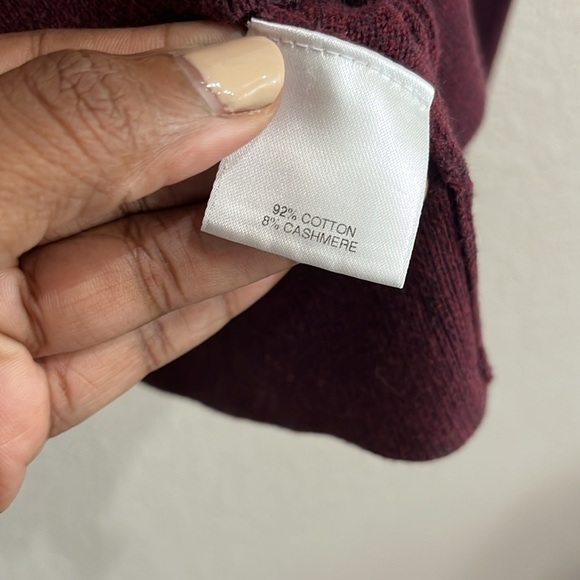 Cremieux classics pebbled burgundy cotton cashmere blend mens sweater Large - Picture 6 of 10